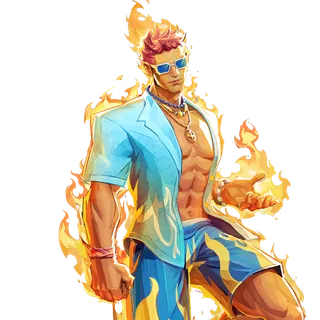 Human Torch — Indigo Inferno skin